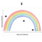 Popxstar  Large Rainbow Pastel Wall stickers Mural Nursery Kids Room Wall Decals Baby Shower Playroom Decorations Baby Boy Girl Gift