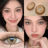 Popxstar Color Contact Lenses with Diopters Korean Eye Contacts Lenses Colorcon Black Lenses High Quality Natural Optical Lenses