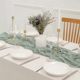 Popxstar Semi-Sheer Gauze Table Runner, Cheesecloth, Wedding Table Path, Tulle Layout, Event Designing Kitchen Dining Decor  