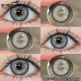 1 Pair Color Contact Lenses for Eyes Fashion Color Eye Lens Brown Eye Lenses Gray Pupils Lens Yearly Soft Lenses