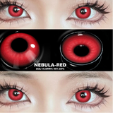 Popxstar Cosplay White Colored Contact Lenses 2pcs Crazy Red Contact Lenses Anime Black Eye Lenses Halloween Beauty Makeup Lens