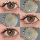2pcs IKEREL Series Color Contact Lenses for Eyes Fashion Beautiful Lenses Eye Makeup Brown Color Lens Gray Pupil Yearly