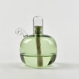 Popxstar  Glass Candle Holder Spherical Oil Lamp Room Decoration with Lid Candle Holder Home Furnishing Desktop Smoke Free Crispy Oil Lamp