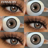 Popxstar  1 Pair Natural Color Contact Lenses for Eyes Brown Lenses Colorcon Korean Lens Yearly Beautiful Grey Eyes Big Black Len