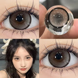 2PCS Contact Lenses Color for Eyes With diopter Beauty Pupils Natural Colored Pupils Cosmetics Fashion Grey Lense Free Sh