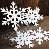 Popxstar  6pcs 3D white/laser snowflake hanging decorations, Christmas snowflakes, winter wonderland, New Year's party home decorations