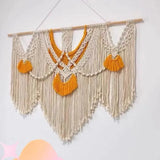 Popxstar  Color Rope Macrame Tapestry Boho Style Wall Hanging Tapestry Handmade Artistic Macrame Tapesties No wooden sticks