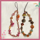 Popxstar Vintage Style Bead Bracelet Wrist Strap Phone Case Keychain Bag Pendant