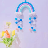Cute fur ball rainbow Dream catcher Dreamcatcher living room bedroom children's room tapestry Wall decoration pendant gift