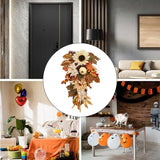 Popxstar Autumn Handmade Hydrangea White Pumpkins Ranunculus Wreath For Front Door Hanging Ornament Thanksgiving Fall Home Decor