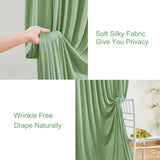 Popxstar 2PCS Sage green Backdrop Curtain for Party Wedding Wrinkle Free Photo Curtains Backdrop Drapes Fabric Decoration for Baby Shower