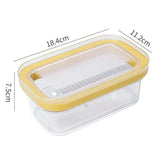 Durable Plastic Butter Keeper with Sealing Lid Anti-Scratch Butter Slicing Box Hand Press Butter Box Household