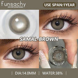 Popxstar  2pcs High Quality Color Contact Lenses for Eyes Cosmetic Gray Lenses Contact Fashion Beauty Pupil Eye Contacts Yearly