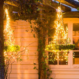 Popxstar 1PACK Solar Powered String Lights 200 LED Waterfall Lights Waterproof Vine String Fairy Light For Outdoor Garden Christmas Decor