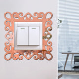 Popxstar Acrylic Flower Switch Sticker Single Light Surround Socket Finger Plate Panel Cover Home Hot Office Home Decoration Wall Sticker