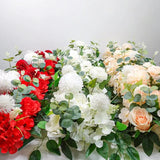 Popxstar 100cm DIY Wedding Flower Wall Decor Arrangement Supplies Silk Peony Rose Artificial Flower Row Decoration Wedding Arch Backdrop