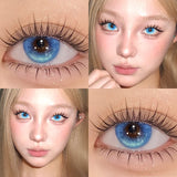 NEW Brown Eye Lens 1 Pair Beauty Purple Contact Lenses for Eyes Myopia Degree Natural Blue Fashion Soft Lens