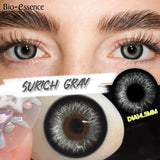 Popxstar  1 Pair Colored Contact Lenses with Prescription Natural Look Myopia Lenses 0~-6.00 Green Lenses Brown Contact Lenses