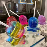 Popxstar  Lollipop Sculpture Creative Art Craft Candy Miniature Decoration Modern Home Accessory Home Desktop Decor Gift