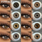 Popxstar  1 Pair Natural Color Contact Lenses for Eyes Brown Lenses Colorcon Korean Lens Yearly Beautiful Grey Eyes Big Black Len