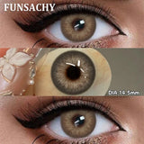 1 Pair Colored Pupils for Eyes Gray Eye Contacts Brown Natural Soft Lenses Beauty Pupils Women Makeup Yearly Cosmetics