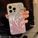Popxstar Polka Dot Phone Case for iPhone 15 14 11 12 13 Pro Max Plus, Bling Glitter Sparkly Shiny Design Phone Case Cover