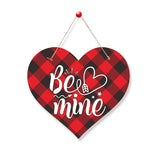 Popxstar 2024 Valentine's Day Love Heart Door Sign Pendants Welcome 14 February Lovers Party DIY Be Mine Happy Valentine Party Home Decor