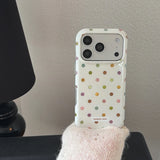Popxstar  Luxury Colorful Polka Dot Glitter Glacial Pattern Phone Case for IPhone 17 Pro Max 16 14 15 Pro Max 13 Pro Blingbling Soft Cover