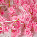Popxstar  Pink Sakura Artificial Flowers Garland Cherry Blossoms Vines Garden Arch Decor Fake Flower Garland Wedding Party Home Decoration