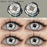Popxstar  Cosplay Color Contact Lenses for Eyes Anime Eye Lens 1Pair White Black Lenses Contact Lenses Cosmetic Color Lens Eyes