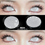 Popxstar  Cosplay Blind Black Lenses Anime White Eye Color Lens Halloween Vampire Lenses Cosmetic Colorful Multicontacts Red Lens