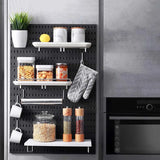 Popxstar Pegboard Wall Panels Pegboard Wall Organizer Mounting Display Diy Pegboard Kit Tool Storage Panel Board Rack Bathroom Kitchen