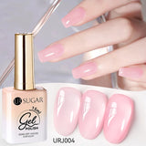 popxstar UR SUGAR 15ml Jelly Milky White Translucent Color Gel Polish Semi Permanent UV Gel Nail Art Soak Off Gel Varnish Latest Fashion
