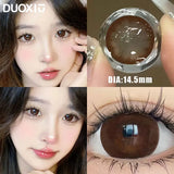 Popxstar  1Pair Natural Color Contact Lenses Large Diameter Pupils Black Eyes Brown Gray Soft Circular Lenses Makeup Fast Shipping