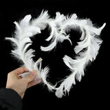 Popxstar Feather Heart Cake Topper LED Light Angel Feather Cake Toppers For Wedding Birthday Party Cake Decoration Valentine's Day Gifts