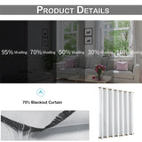 Popxstar Extra Large Blackout Windproof Outdoor Curtains Eyelets Top and Bottom Grommets Patio Waterproof Garden Thermal Curtains Drapes