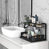 Kitchen Sink Storage Rack 2 Tier Under Sink Organizers And Storage Solutions Multi-purpose Bathroom Shelf Kitchen Organizer