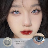 Popxstar  -2pcs Cyberpunk Blue Contact Lenses for Eyes Fashion Color Pupils Beauty Eye Color lenses Natural Gray Lens Myopia Lenses
