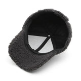 Popxstar Autumn Winter Baseball Cap Women Artificial Lamb Wool Hats Keep Warm Cap Plush Baseball Caps Spring Baseball Cap Solid Sunshade