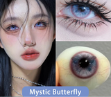 Popxstar 1 Pair New Style Myopia Color Contact Lenses Green Spring Butterfly Contacts Lens Makeup Soft Contact Lenses Yearly