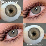 1 Pair Brown Color Contact Lenses for Eyes Big Eyes Natural Lenses Beautiful Pupils Cosmetics Gray Lens Color Women