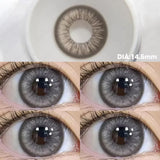 Popxstar Prescription Contact Lenses Myopia Lenses with Diopters Green Pupils Color Contact Lenses for Eyes Blue Lens 1 Pair/2pcs