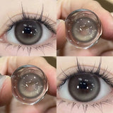 Popxstar  1Pair Soft Contact Lenses Grey Lenses Blue Eye Diameter 14.5mm  14.2mm 14.0mm Grey Lens Myopia Degree Beautiful Pupil
