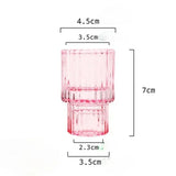 Popxstar Red Mini Glass Candle Holders Taper Candle Stand Small Tealight Candle Holder Candlestick Holder Christmas Decor Green Glass