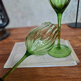 Popxstar  1Pcs Vintage Green Champagne Glass Home Party Goblets Red Wine Cup Wave Pattern White Wine Flute Whisky Cup For Party Wedding