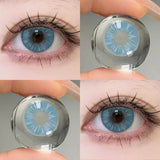 Popxstar  1 Pair Color Contact Lenses For Eyes Natural Gray Blue Beautiful Pupil Soft Natural Accessories Yearly Cosmetic Pupils