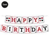 Popxstar  Casino Party Decoration Dice Balloon Lucky 7 Foil Balloon Latex Poker Balloons Casino Poker Party Las Vegas Wedding Decorations