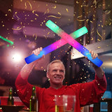 Popxstar 1-50PCS LED Glow Sticks Bulk Colorful RGB Glow Foam Stick Cheer Tube Dark Light for Xmas Birthday Wedding Party Supplies
