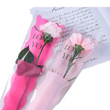 Popxstar 50pcs Mermaid Wavy Pattern Flower Bouquet Gift  Cellophane Bag Wrapped Paperg Bag Valentine'S Day Mother'S Day Single Rose Bags