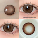 Popxstar 1 Pair Super Natural Contact Lenses for Eyes Beauty Pupil Color Lens for Myopia Eyes Yearly Use Comestic Eye Color Lens